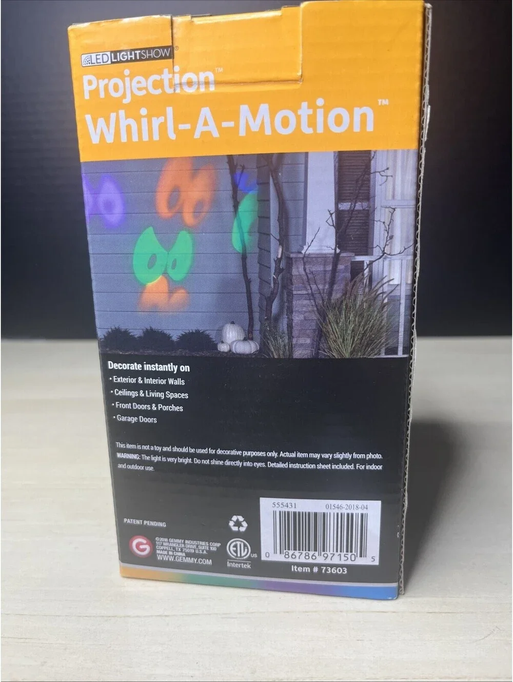 Gemmy Halloween LED Lightshow Projection Whirl-A-Motion Eyes/ Multicolor